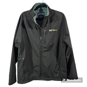 Landway Matrix Soft Shell Jacket Black With SAP Business Logo Men's Large